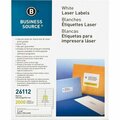 Business Source Mailing Labels, Laser/Inkjet, 1inx4in, White, 2000PK BSN26112